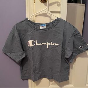 Cropped light blue Champion Tee (small)